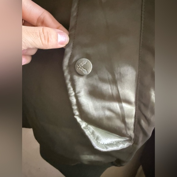 AVIREX U.S.A. BOMBER JACKET 2XL Flight SAGE MILITARY GREEN Satin Reversible - Picture 4 of 13